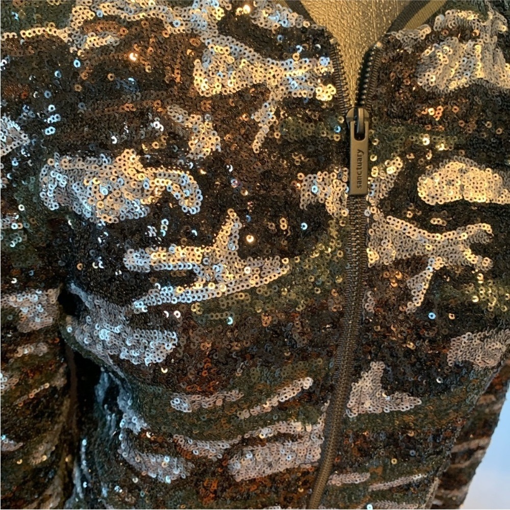 Sanctuary💕 Sequined Military style Jacket Size S - Picture 3 of 10